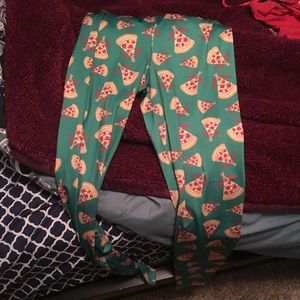 Pizza Christmas leggings